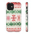 Icelandic Watercolor inspired by Christmas Sweaters - Impact Resistant Phone Case iPhone 12 Glossy